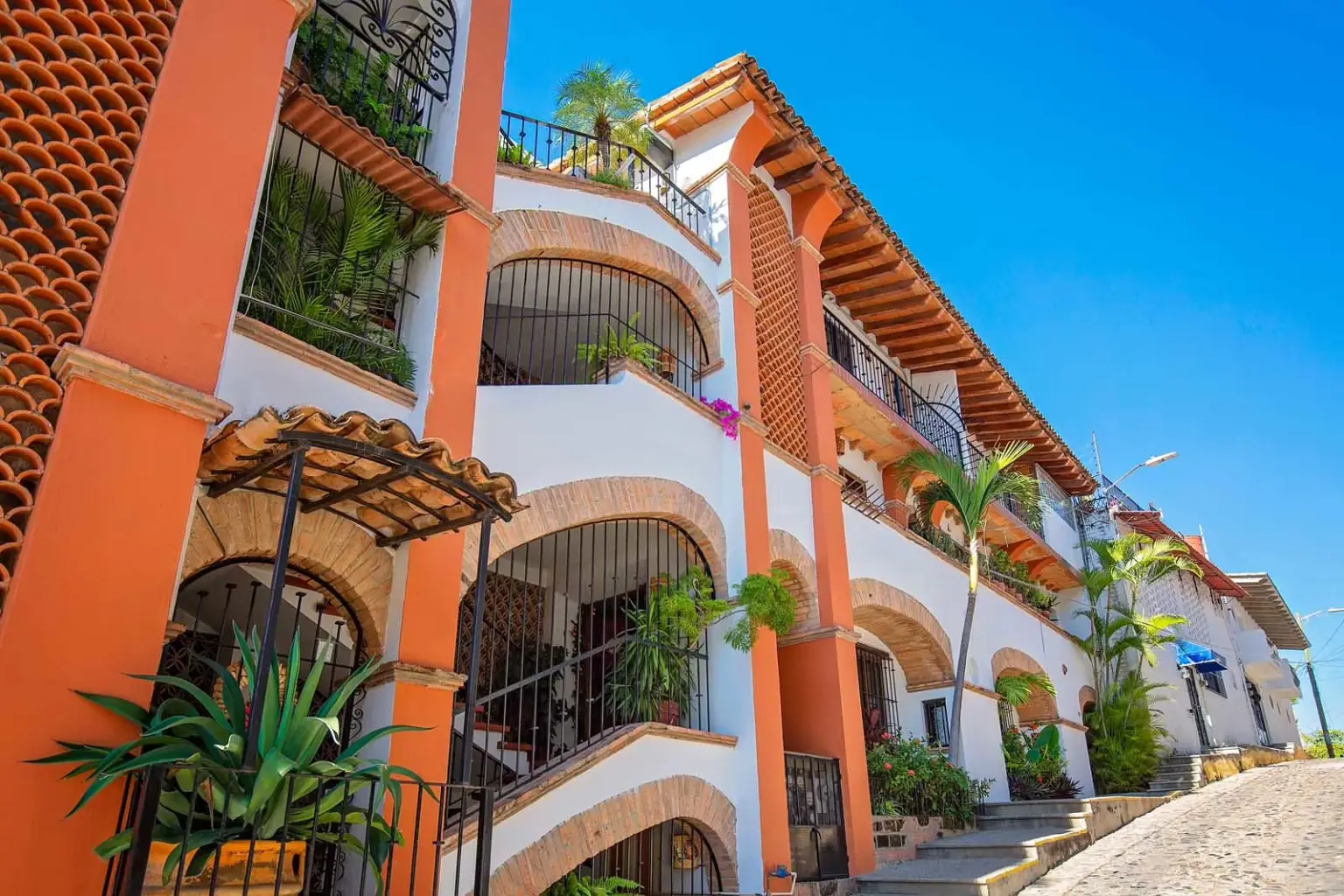 Puerto Vallarta colorful streets in historic city center
